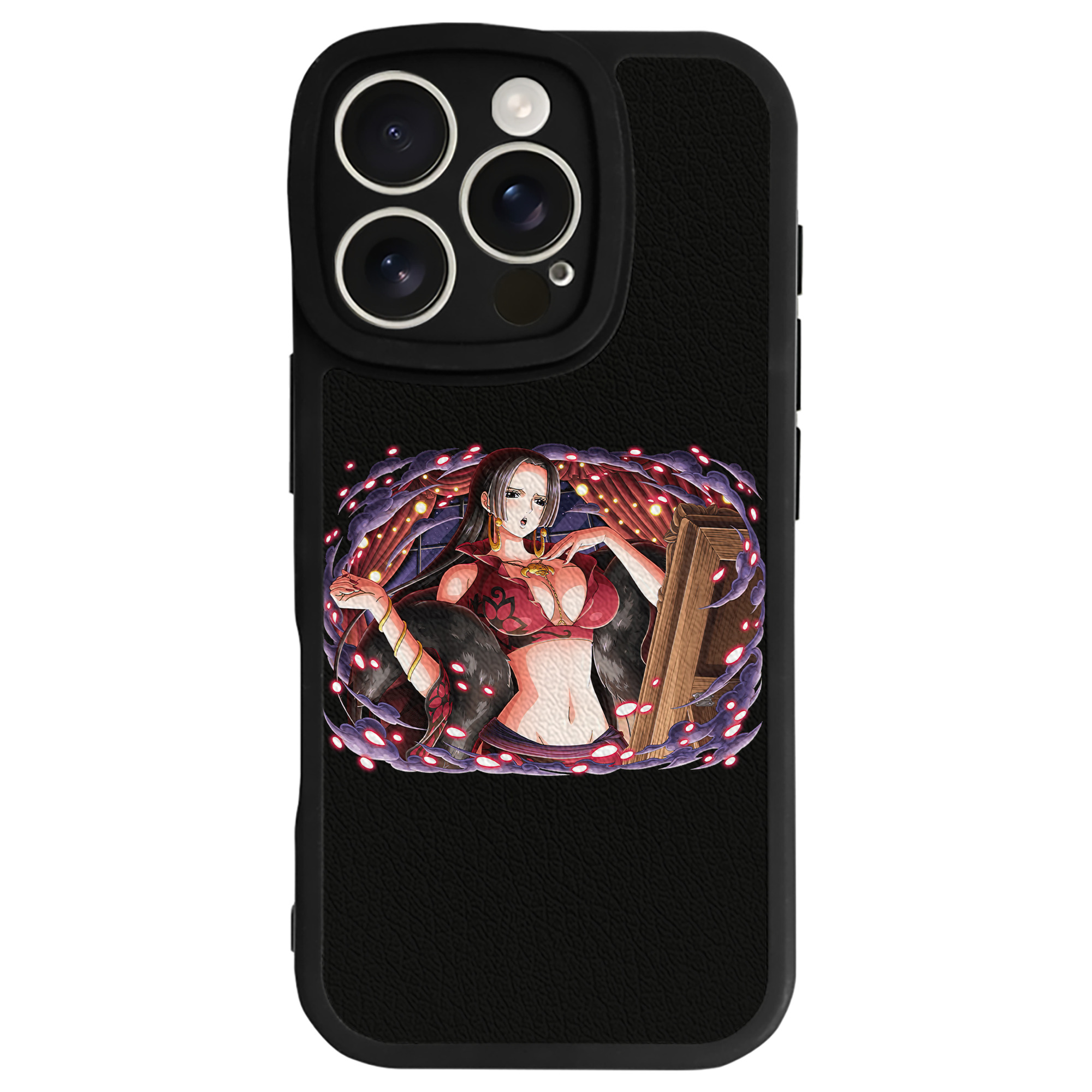 （画像用） ワンピース ボア・ハンコック ONE PIECE Boa·Hancock 【iPhone 16シリーズ対応】シリコンスマホケース（レザー調） 材質：シリコン